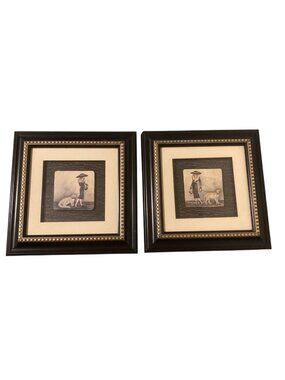 Set Of 2 A. Renee Dollar Framed “POSH LADY” Art Prints